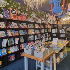 Inside of Wonderland Bookshop.